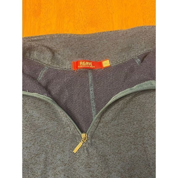 Navy Agave American Made 1/4 Zip Sweatshirt large - Picture 3 of 4